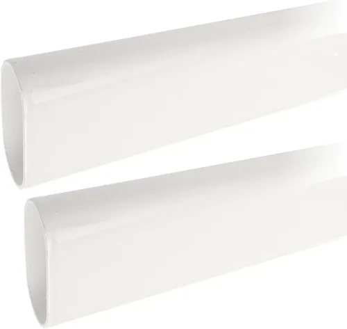 Miniatura 7 de Barra ovalada de 36 pulgadas de largo para armario, barra de ropa resistente para armario, blanco brillante, 1 paquete