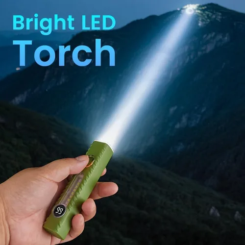 Miniatura 7 de Linternas recargables con 8 modos, linterna pequeña con pantalla digital LCD, luz de flash EDC de alto lúmenes, linternas LED de mano