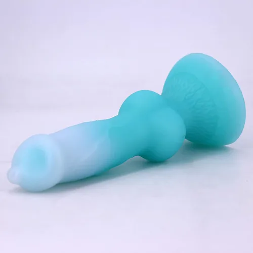 Miniatura 7 de Consolador para perro, pene monstruo anudado con ventosa, consoladores de lobo de 7.4 pulgadas, juguetes anales de silicona de fantasía