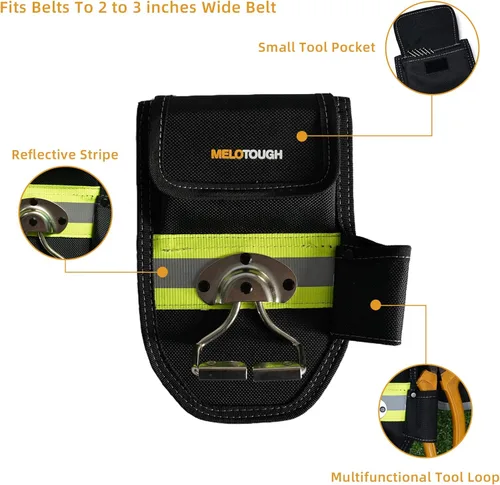 Miniatura 2 de MELOTOUGH Soporte de taladro inalámbrico con gancho para cinta métrica, soporte para herramientas eléctricas con broca, soporte para cinturón