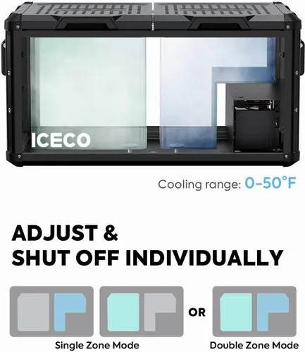 Miniatura 4 de ICECO Refrigerador VL35 ProS de 12 V, congelador portátil de 37 cuartos de galón, refrigerador compacto de metal para automóvil alimentado por