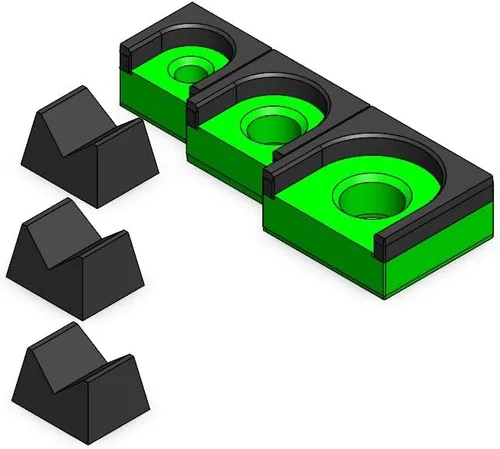 Miniatura 35 de MagAttach Juego de organizador de trinquete (juego de 3 piezas (2 paquetes), Verde/Negro)