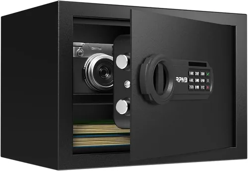 Miniatura 10 de RPNB Caja de seguridad y cerradura de lujo, caja de seguridad con teclado digital, caja fuerte pequeña de aleación de acero, cerradura de teclado