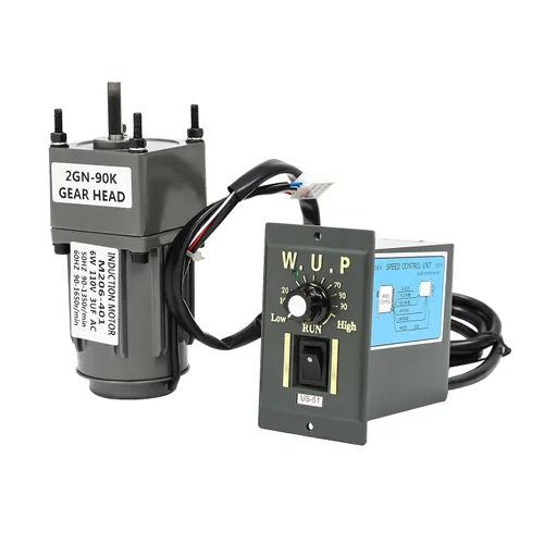 Miniatura 27 de 15W 10K AC110V 125 RPM Motor reductor de engranajes variable ajustable con controlador de velocidad para la industria