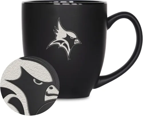 Miniatura 66 de Rico Industries - Taza de cerámica mate negra con grabado láser estándar de 15oz para NCAA (escuelas T & U) - Para bebidas calientes o frías