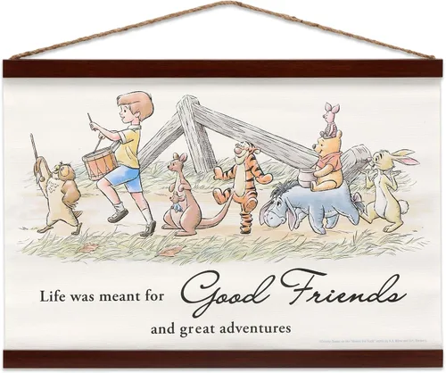 Miniatura 7 de Open Road Brands Disney Winnie the Pooh Adventure Banner Colgante de Lona - Decoración de Pared Divertida de Pooh y Amigos para el Hogar