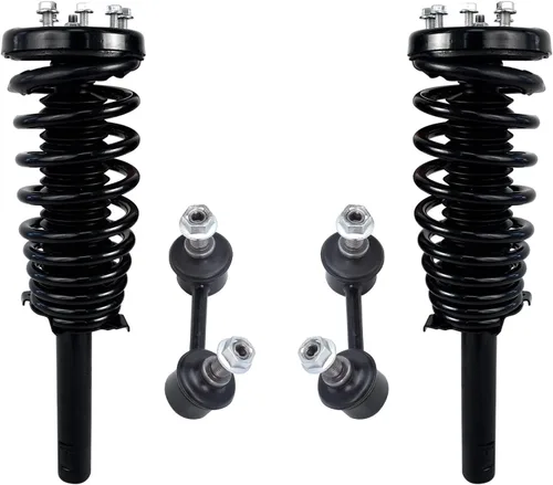 Miniatura 50 de Detroit Axle - Puntales delanteros con resorte helicoidal + enlaces de extremo de barras estabilizadoras de repuesto para Ford Flex Lincoln MKT