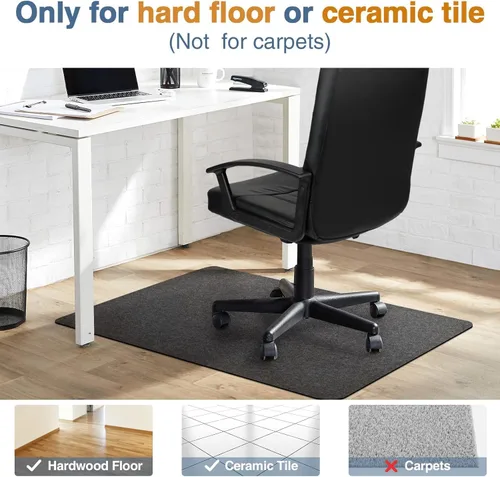 Miniatura 5 de Placoot Tapete para silla de escritorio para suelo de madera dura y azulejos 55"x35" Tapete para silla de oficina para sillas rodantes Grande