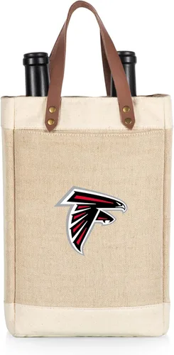 Miniatura 16 de PICNIC TIME NFL Pinot - Jute 2 Bottle Insulated Wine Bag - Wine Tote Bag - Wine Gift Bag, (Beige)