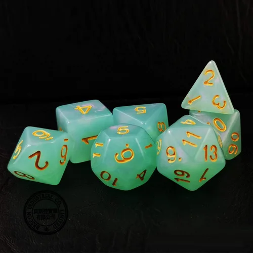 Miniatura 6 de Bescon - Juego de 7 dados poliédricos de piedra lunar