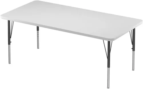 Miniatura 31 de Correll - Mesa rectangular de 24 x 36 pulgadas, mesa de actividades superior de borrado en seco, altura ajustable (19 a 29), laminado de alta