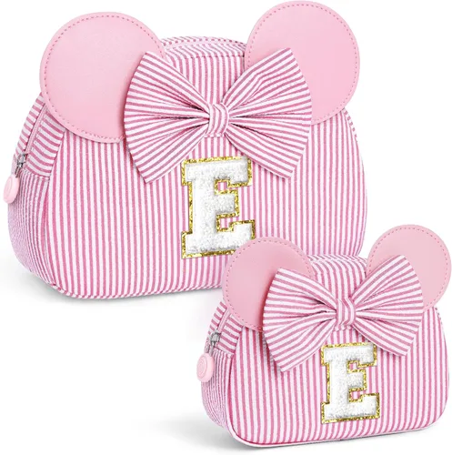 Miniatura 38 de Regalos de Navidad para niñas, bolsa de maquillaje con inicial, bolsas de cosméticos, bolsa de maquillaje de viaje, regalos de cumpleaños Azul