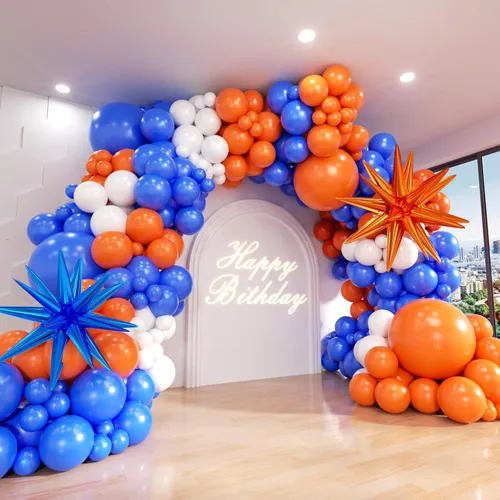 Miniatura 22 de Kit de arco de globos negros y dorados, ADOINBY 140 piezas de globos de látex confeti negros, blancos y dorados metálicos de 18, 12, 10 y 5