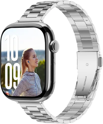 Miniatura 11 de Correa delgada compatible con Apple Watch de 1.654 in 1.811 in 1.614 in 1.772 in 1.575 in 1.732 in 1.496 in, pulsera de lujo delgada y ligera