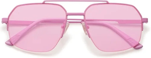 Miniatura 15 de SOJOS Trendy Aviator Sunglasses Mens Womens Retro Double Bridge Metal Frame Semi-Rimless Shades SJ1191