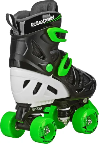 Miniatura 2 de Roller Derby Trac Star - Patines ajustables para niños, principiantes Negro/Verde