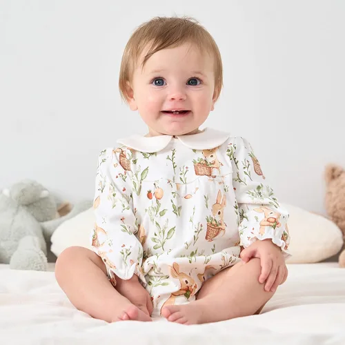 Miniatura 105 de pureborn Mameluco de algodón súper suave para bebés niños y niñas de 0 a 24 meses