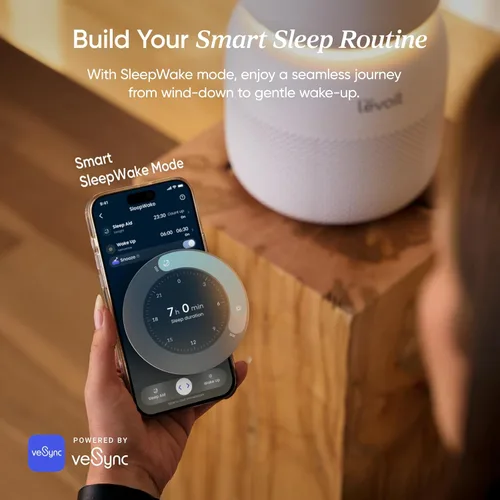 Miniatura 8 de LEVOIT - Purificador de aire para dormitorio del hogar con filtro HEPA, máquina de sonido de ruido blanco y luz nocturna libre de luz azul para un