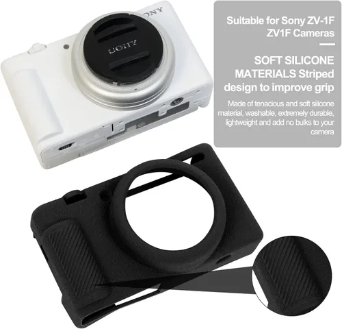 Miniatura 2 de Easy Hood ZV-1F - Funda protectora de goma de silicona suave para cámara Sony ZV1F/ZV-1 II/ZV-1M2/ZV-1 Mark II Vlog, protección de la funda