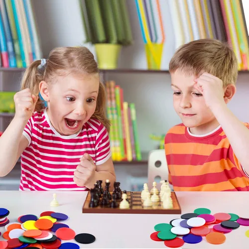 Miniatura 7 de Coopay 300 unidades de 10 colores de plástico para contadores de aprendizaje, discos de conteo de fichas de bingo para práctica de matemáticas