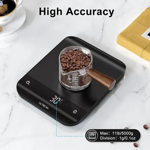 Miniatura 3 de Ultrean - Báscula de cocina digital con pantalla LED, pesa en gramos y onzas para hornear y cocinar, 6 unidades con función de tara, 11 lb