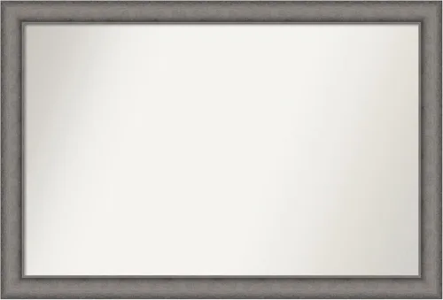 Miniatura 211 de Amanti Art Espejo de pared personalizado no biselado (24.5 x 24.5 pulgadas), marco gris marrón alta, varios tamaños personalizados, espejo de baño