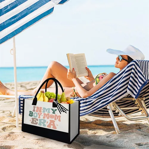 Miniatura 6 de Bolsa de lona para mamá, enfermera, profesora, jefa, perro, mamá, regalos de cumpleaños de Navidad para mujeres, señora para ir de compras