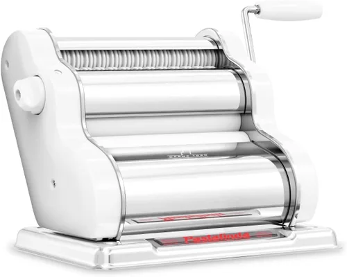 Miniatura 26 de PASTALINDA Máquina para hacer pasta Classic 200, rodillos de 7.9 in de ancho, 9 posiciones de grosor, 2 posiciones de corte, acero inoxidable