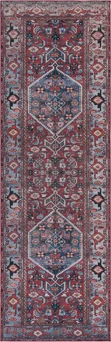 Miniatura 3 de SAFAVIEH Tucson Collection - Alfombra lavable de 2 pies 6 x 8 pies, resistente al óxido y azul, antideslizante, ideal para zonas de alto tráfico