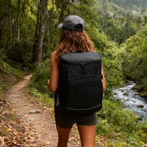 Miniatura 6 de Mochila enfriadora aislada a prueba de fugas, impermeable, mochila enfriadora de 30/45 latas, gran capacidad, ligera, para viajes, camping, playa