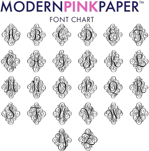 Miniatura 3 de Modern Pink Paper Juego de papelería con monograma de 3 letras para hombres o mujeres TARJETAS DE NOTAS PLANAS, tarjetas de notas con monograma