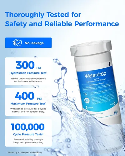 Miniatura 6 de Waterdrop XWF Reemplazo para refrigerador GE® XWF, filtro de agua GE® XWF, WR17X30702, 4 filtros (No XWFE®, sin chip)