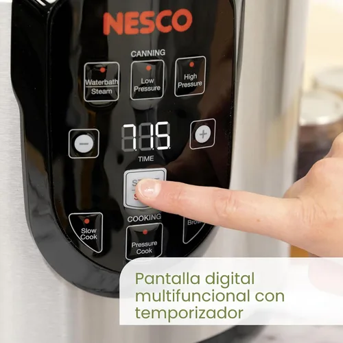 Miniatura 8 de Nesco NPC-9 Olla a Presión Eléctrica Inteligente y Enlatadora, Acero Inoxidable, 9.5 Qt