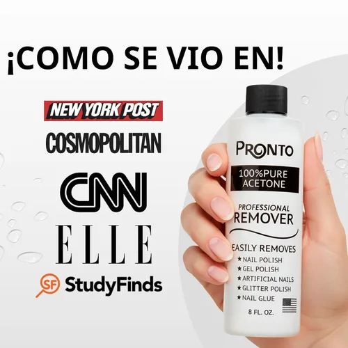 Miniatura 5 de Pronto - Acetona 100 % pura, removedor de esmalte de uñas rápido y profesional, para uñas naturales, gel, acrílicas, esculpidas (8 onzas líquidas)