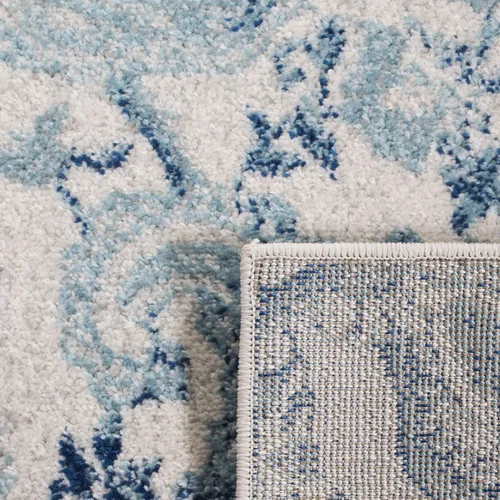 Miniatura 3 de Safavieh - Alfombra con diseño de estampado de cachemira, no desprende pelo, cuadrada de 3 pies, color crema y turquesa, colección Madison MAD600E