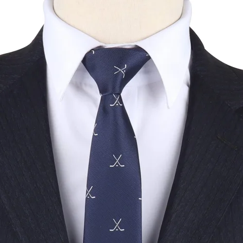 Miniatura 2 de AUSCUFFLINKS Corbatas deportivas y especiales Corbatas para hombres Lazos tejidos ajustados para el cuello Regalo para colega de trabajo