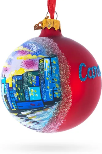 Miniatura 3 de CN Tower, Toronto, Canadá, bola de cristal adorno de Navidad 3.25 pulgadas