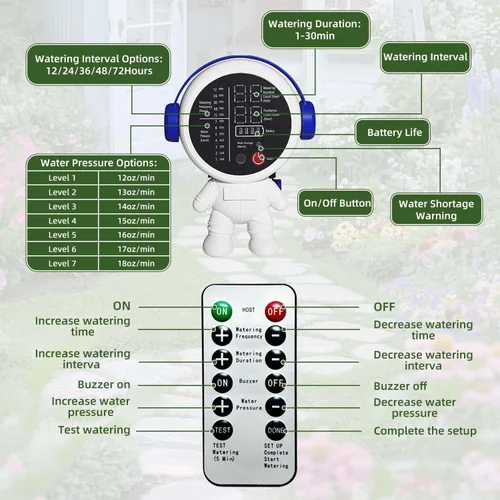 Miniatura 8 de Sistema de riego solar por goteo para jardín/exterior/interior, sistema de riego automático solar de jardín para 15 plantas en maceta, agua