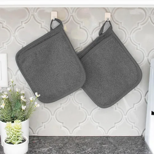 Miniatura 5 de Ritz - Guante de bolsillo de rizo y almohadilla resistente al calor, duradero, 100% algodón, diseño ergonómico para un agarre óptimo, fácil cuidado
