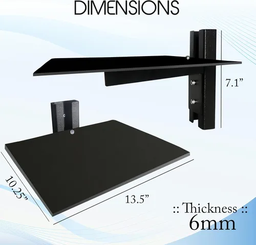 Miniatura 2 de SIMOND STORE - Estante flotante para proyector - Estantes centrales de entretenimiento de pared - Estantes flotantes para TV, reproductores de DVD