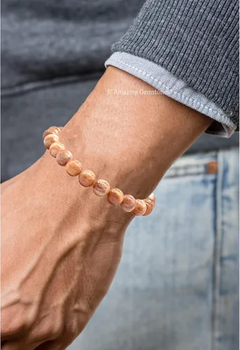 Miniatura 238 de Amazing Gemstone Pulsera de cristal para mujeres y hombres, pulsera de cristal curativo de protección, pulsera elástica con cuentas de piedras