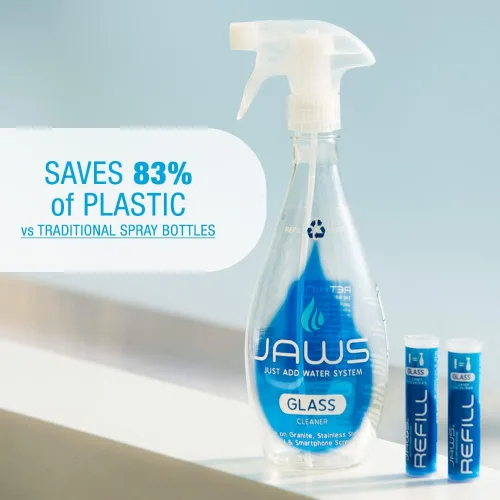 Miniatura 5 de JAWS Glass Cleaner Kit with 2 Refill Pods - Streak-Free, Ammonia-Free for Crystal-Clear Windows, Mirrors, and TV Screens. Eliminates Fingerprints