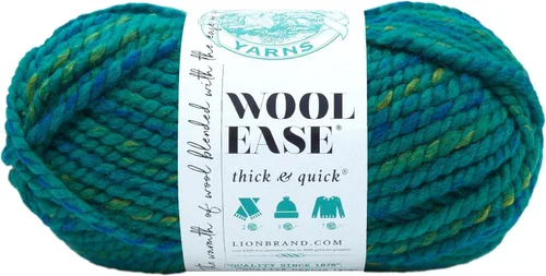 Miniatura 162 de Lion Brand Yarn - Ovillo de lana Wool-Ease Thick & Quick color fuerza aérea