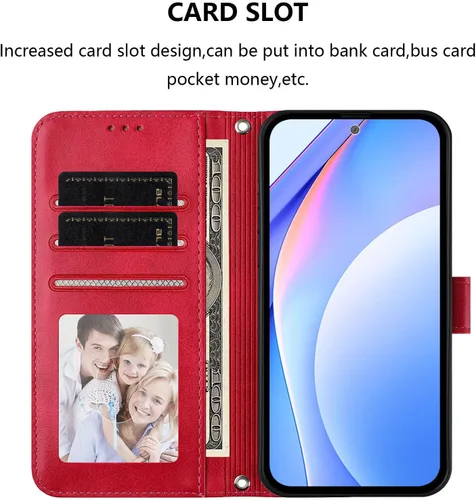 Miniatura 2 de Leather Case Compatible with Moto E22i 4G Cover, Cute Panda Leather Wallet Flip Kickstand Phone Case with Card Holders Wrist Strap Shockproof Cover