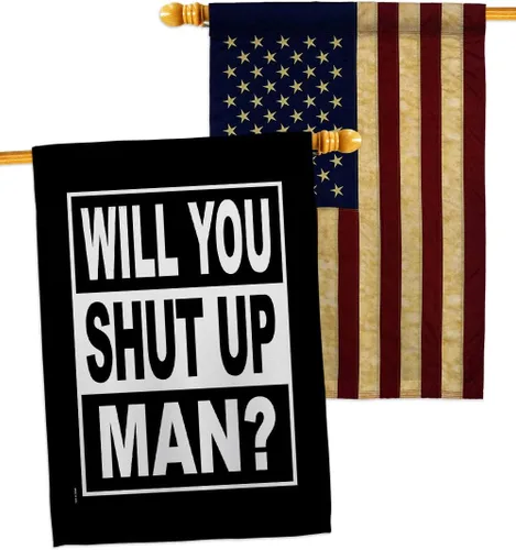 Miniatura 24 de Will You Shut Up Garden House Flag - Set Patriotic Vote President Democrat Republican Tea Party United State American Election - Decoration Banner