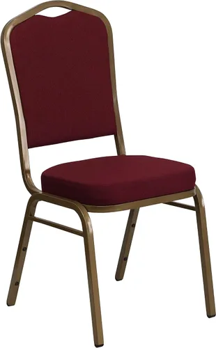 Miniatura 43 de Flash Furniture HERCULES Series - Silla apilable para banquetes con respaldo de corona en tela negra con estampado, marco de vena plateada Tela