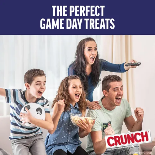 Miniatura 3 de CRUNCH Minis - Barras de caramelo, chocolate cremoso con leche con arroz crujiente, envueltas individualmente, 8 bolsas resellables, 9.8 onzas cada