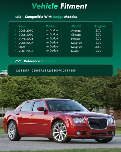 Miniatura 3 de SCITOO Sensor de posición del árbol de levas apto para Chrysler para 300 2005-2010, para Chrysler para Concorde 1998-2004 4609089AC 4609089AD