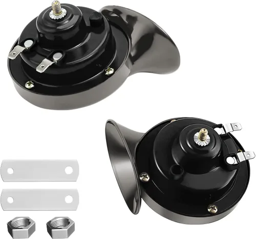 Miniatura 8 de Bocinas de tren súper fuertes, cuerno de caracol eléctrico resistente al agua para automóvil, kit de repuesto de bocinas de aire de sonido furioso
