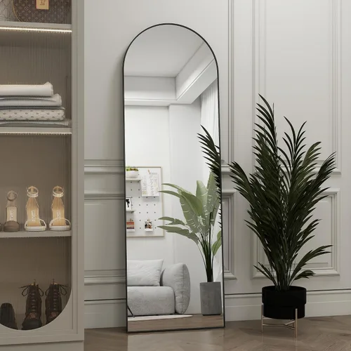 Miniatura 4 de Espejo de puerta, espejo arqueado de cuerpo completo sobre la puerta, 14 x 48 pulgadas, espejos colgantes o de pared, espejos de cuerpo completo